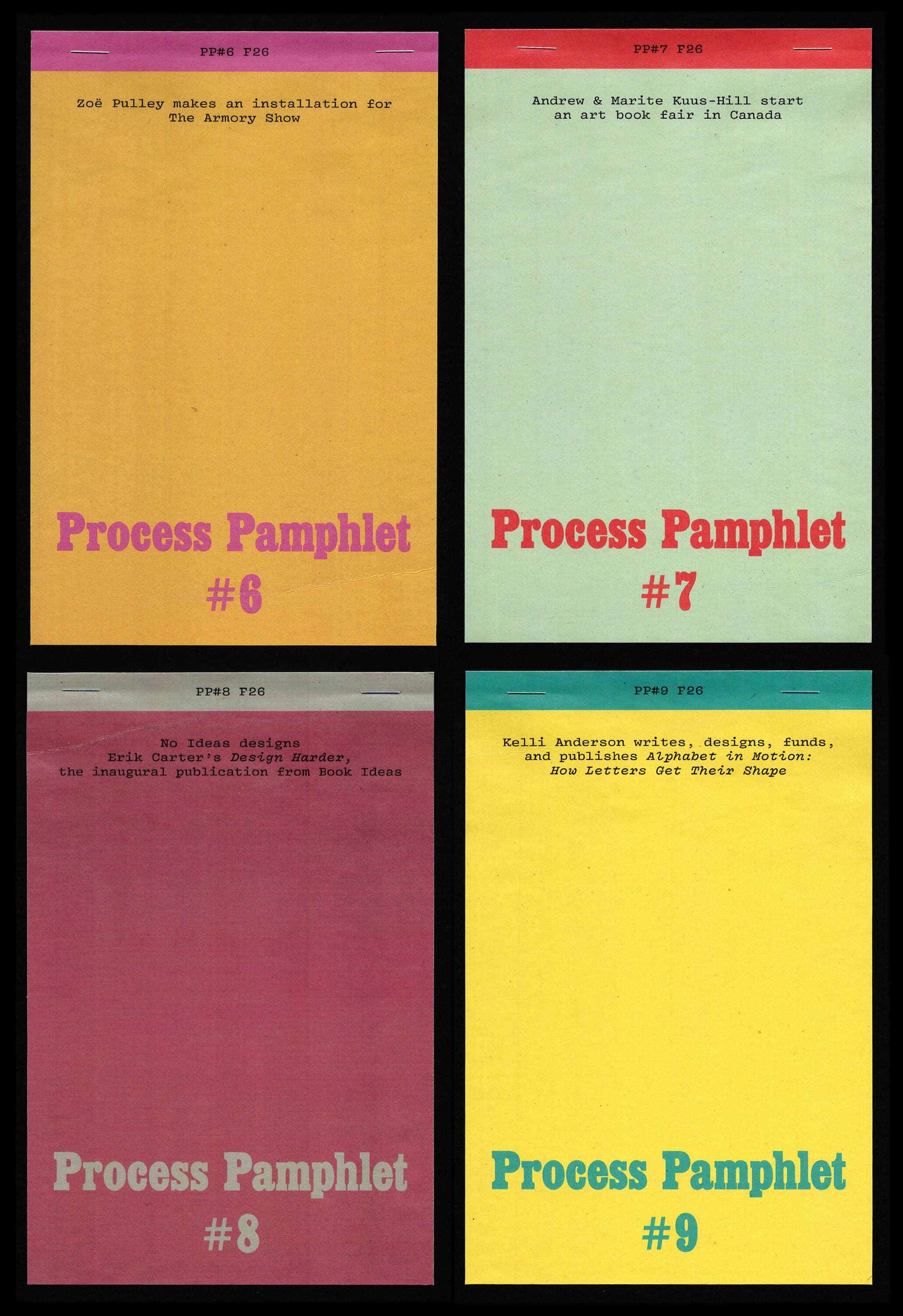 Process Pamphlets: Issues 6-9 Launch & Conversation
